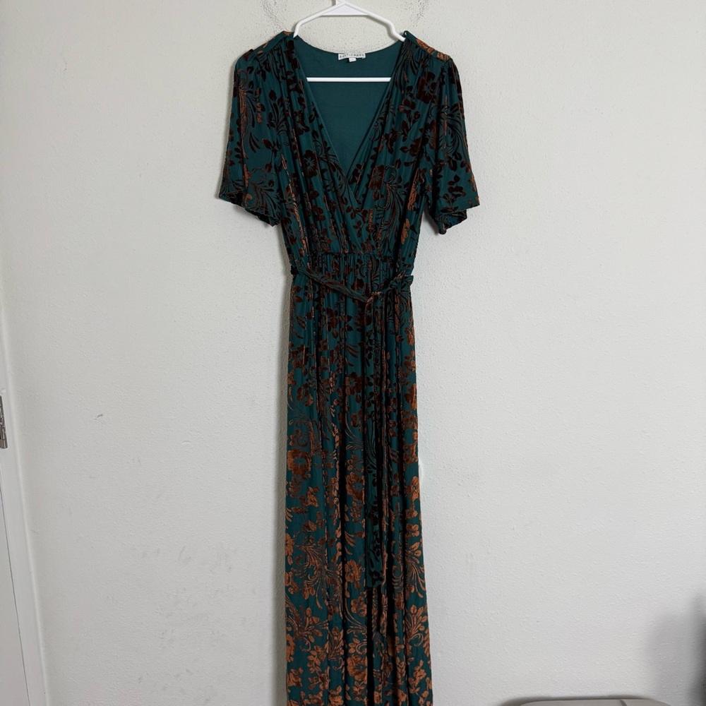 Baltic born uma velvet wrap maxi gown dress - Picture 5 of 8